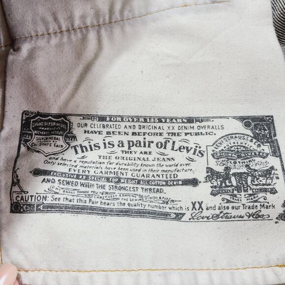 Levi's 501 Original Button Fly Black Denim Jeans Size 38x34, PRE-OWNED - Picture 8 of 11